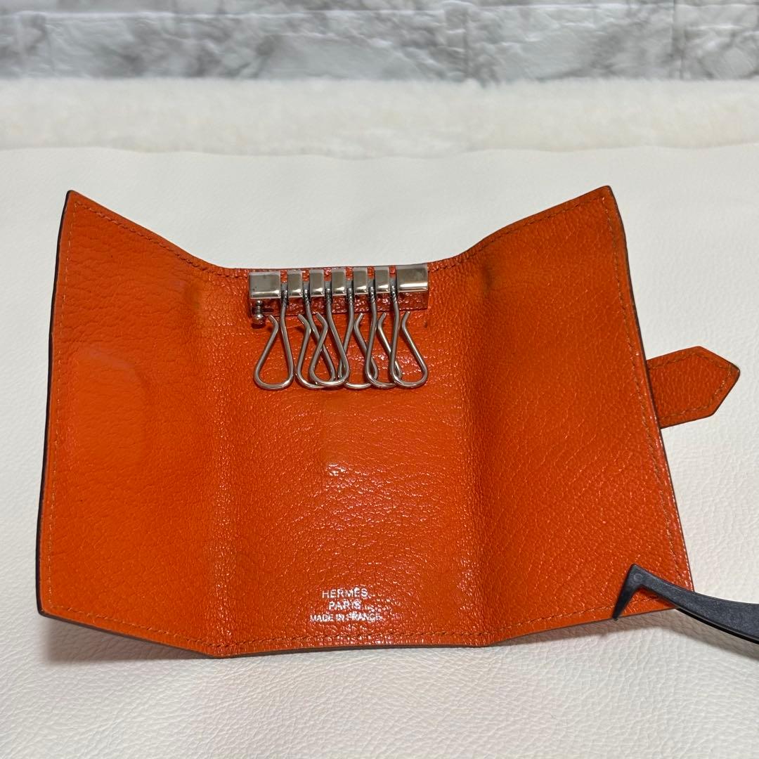 HERMES エルメス べアン 6連 レザー キーケース L刻印