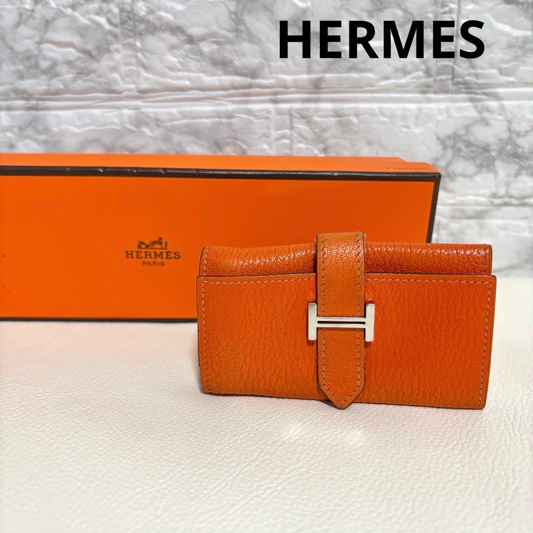 HERMES エルメス べアン 6連 レザー キーケース L刻印