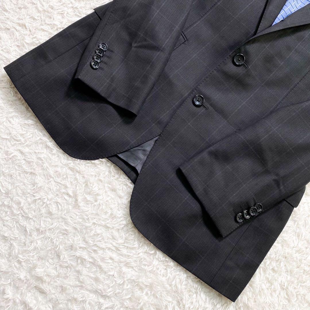 DURBAN ダーバン セットアップ 背広 シングル 2B 黒 チェック AB4