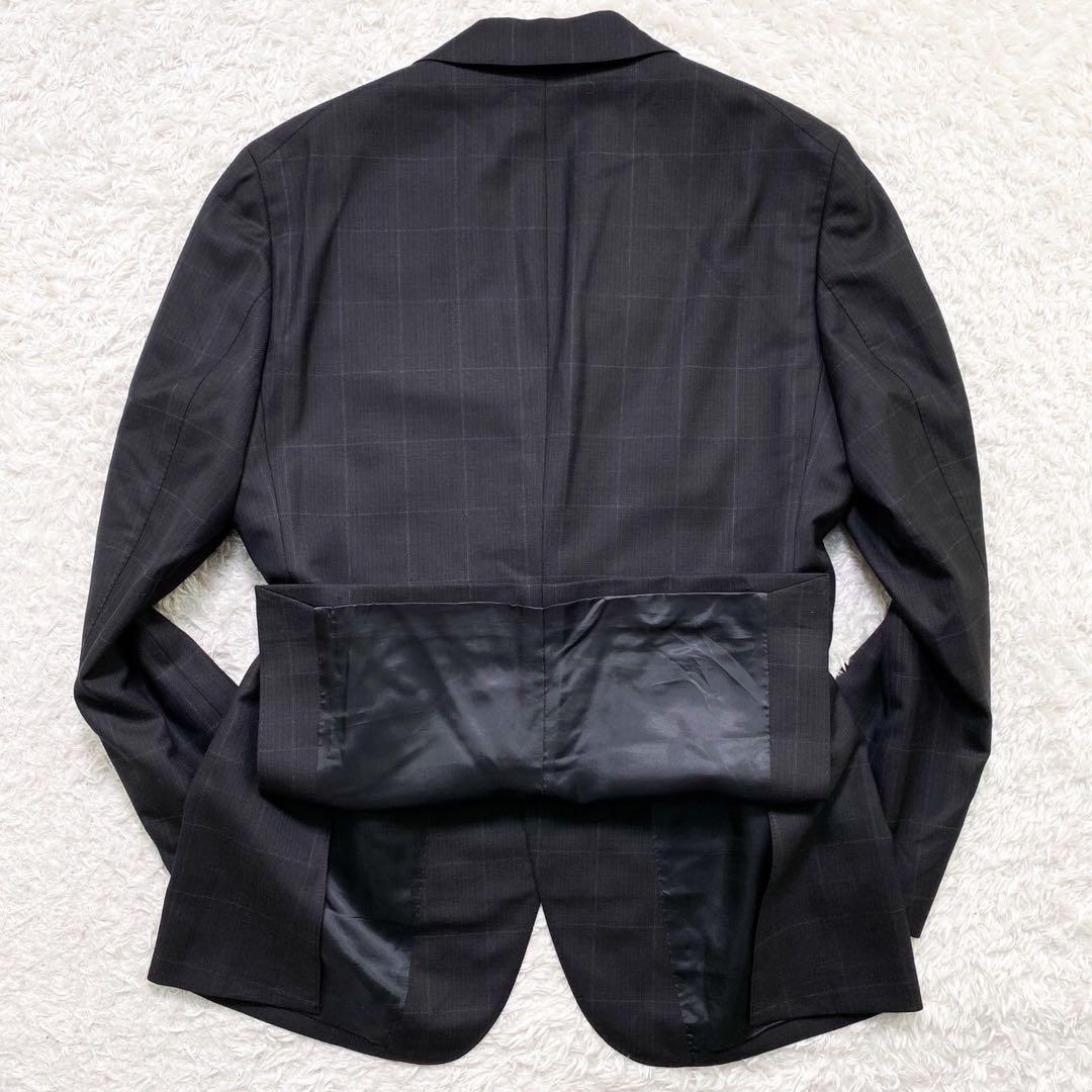 DURBAN ダーバン セットアップ 背広 シングル 2B 黒 チェック AB4