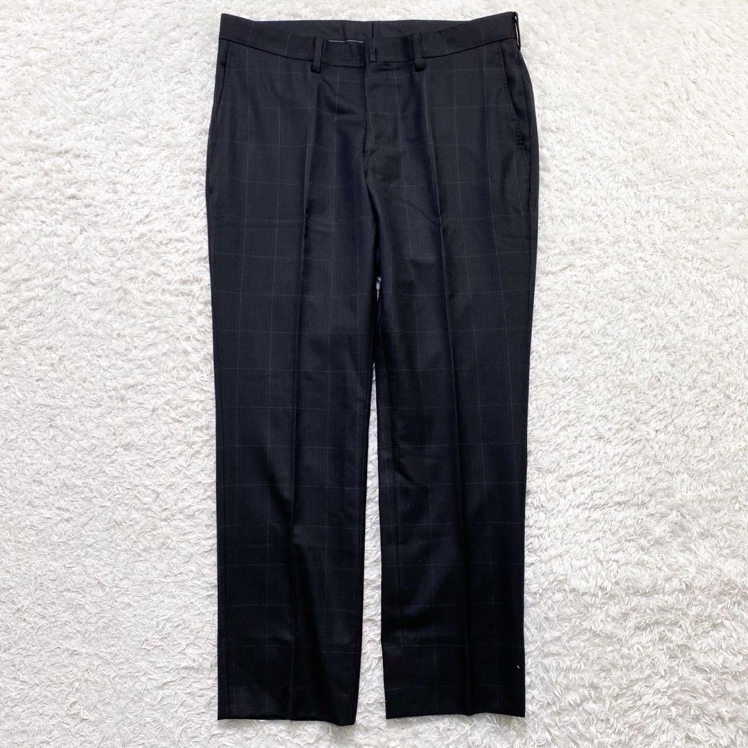 DURBAN ダーバン セットアップ 背広 シングル 2B 黒 チェック AB4