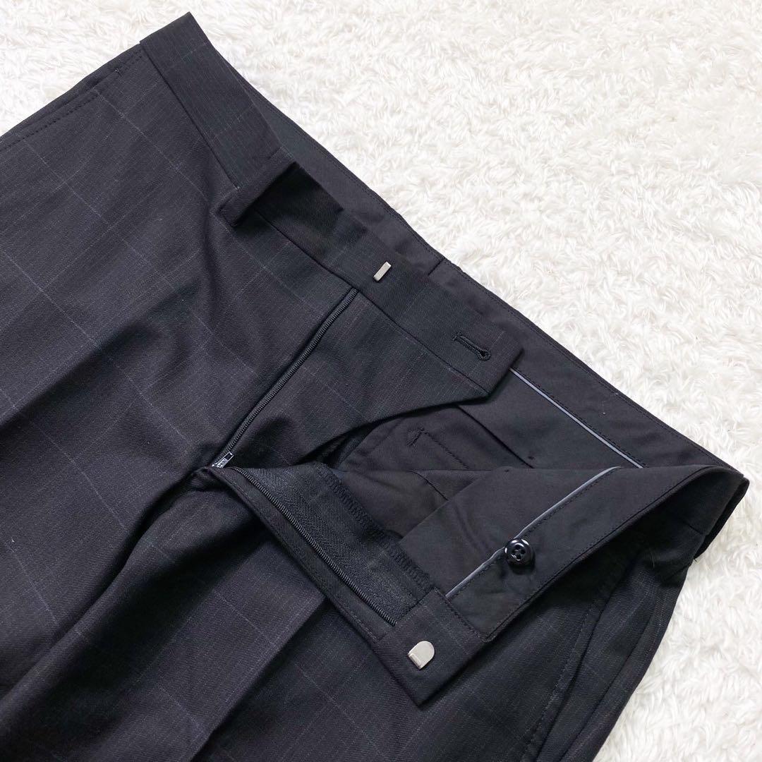 DURBAN ダーバン セットアップ 背広 シングル 2B 黒 チェック AB4