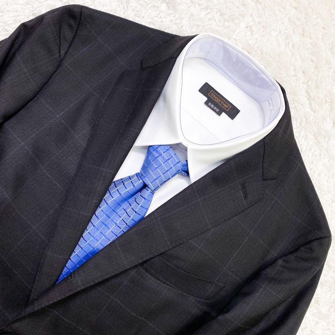 DURBAN ダーバン セットアップ 背広 シングル 2B 黒 チェック AB4