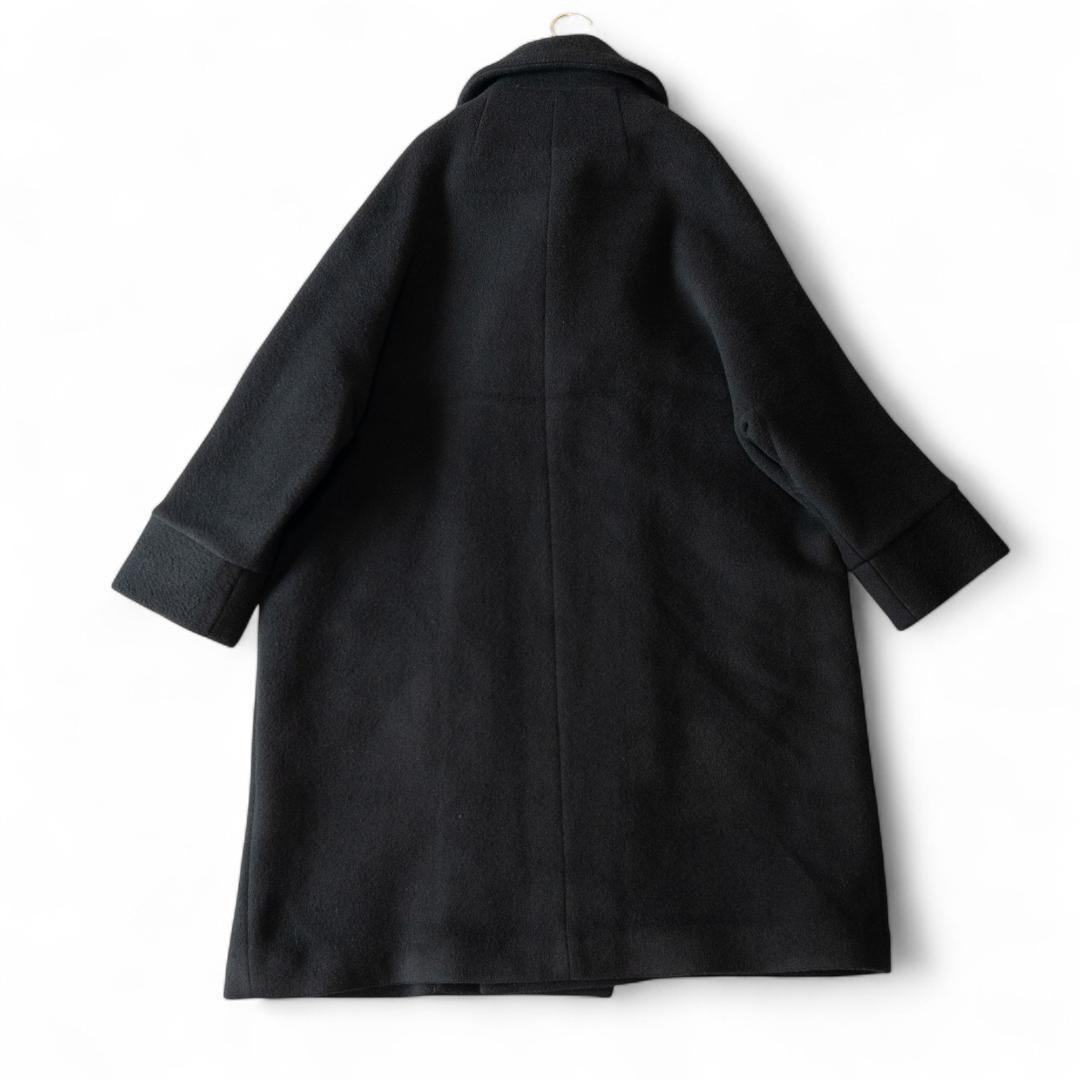 TICCA テントコート ミモレ丈 ブラック ダブルブレスト