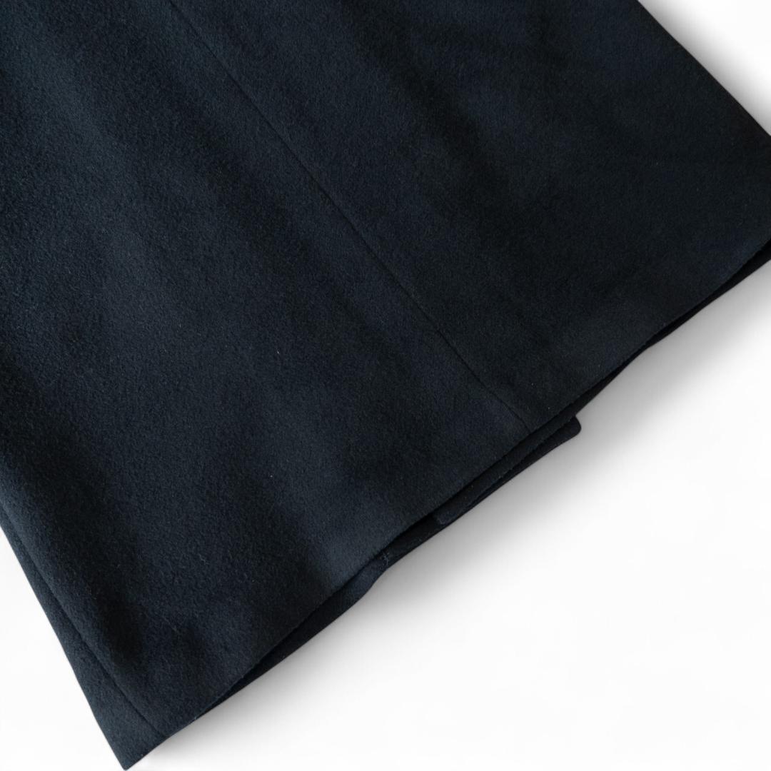 TICCA テントコート ミモレ丈 ブラック ダブルブレスト