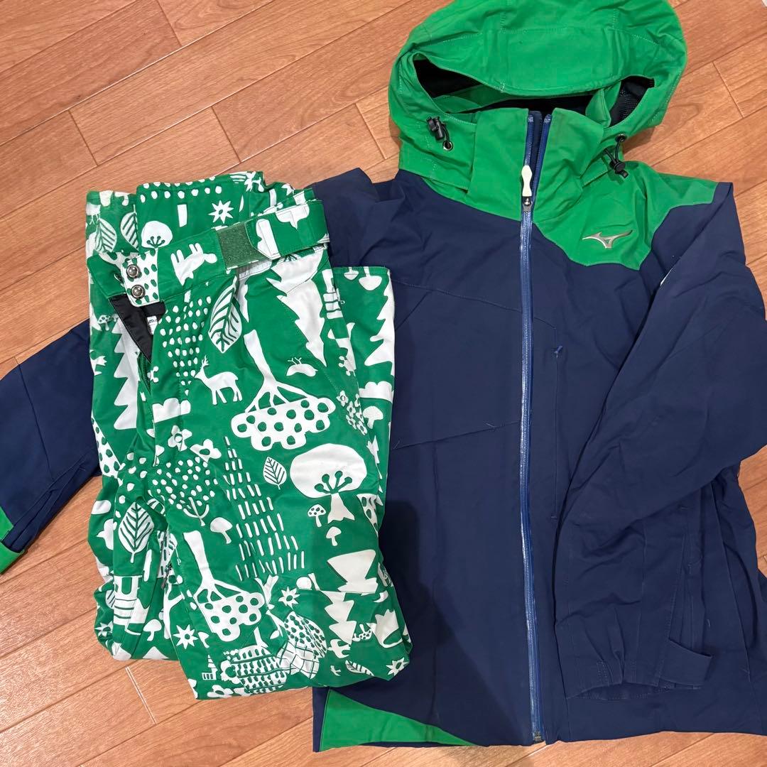 ミズノ MIZUNO スキーウェア 上下セット デモモデル 中古　上M 下L
