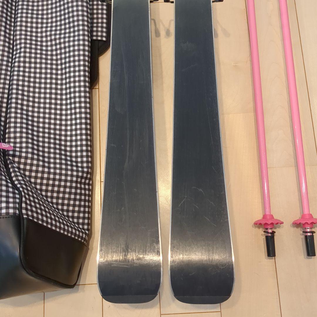 ジュニア スキー板 140 ロシニョール 女の子用 （ストック・ケース付き）