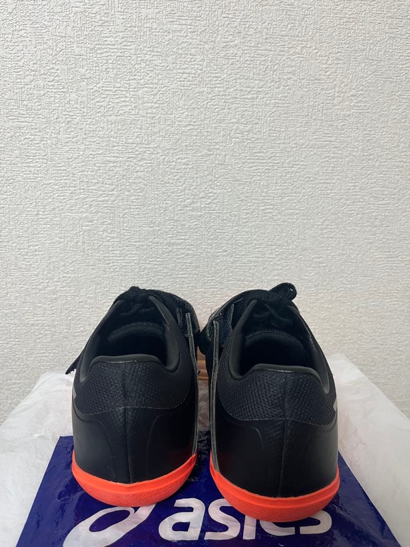 asics スローイングシューズ 25.5cm ブラック/オレンジ