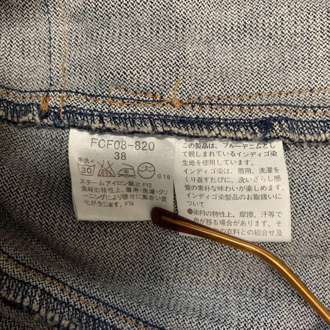 バーバリーブルーレーベル　デニムジャケット　デニムブルゾン　ウォッシュ加工　M