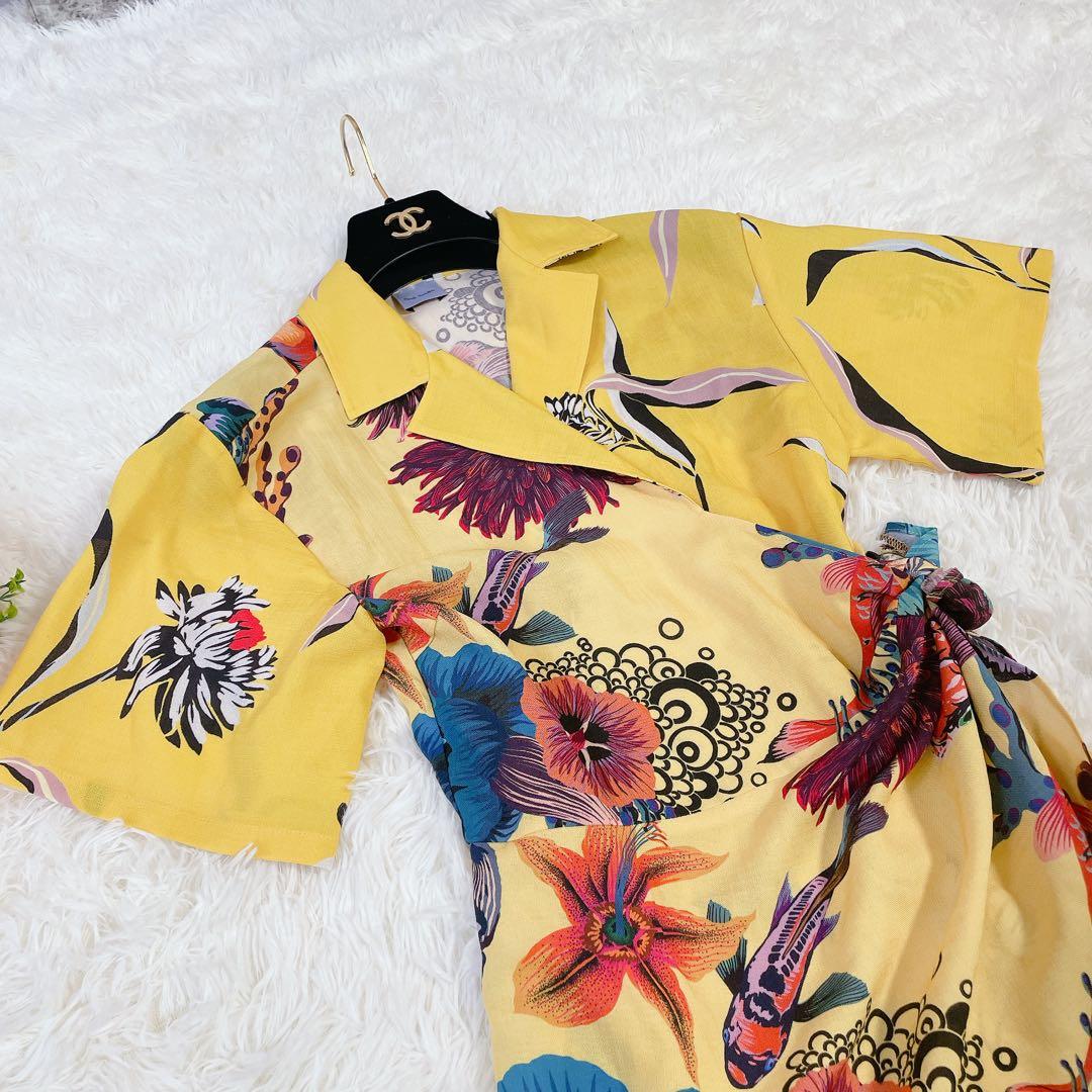 極美品　ポールスミス　ハワイアンパシフィックローズ　カシュクールワンピース