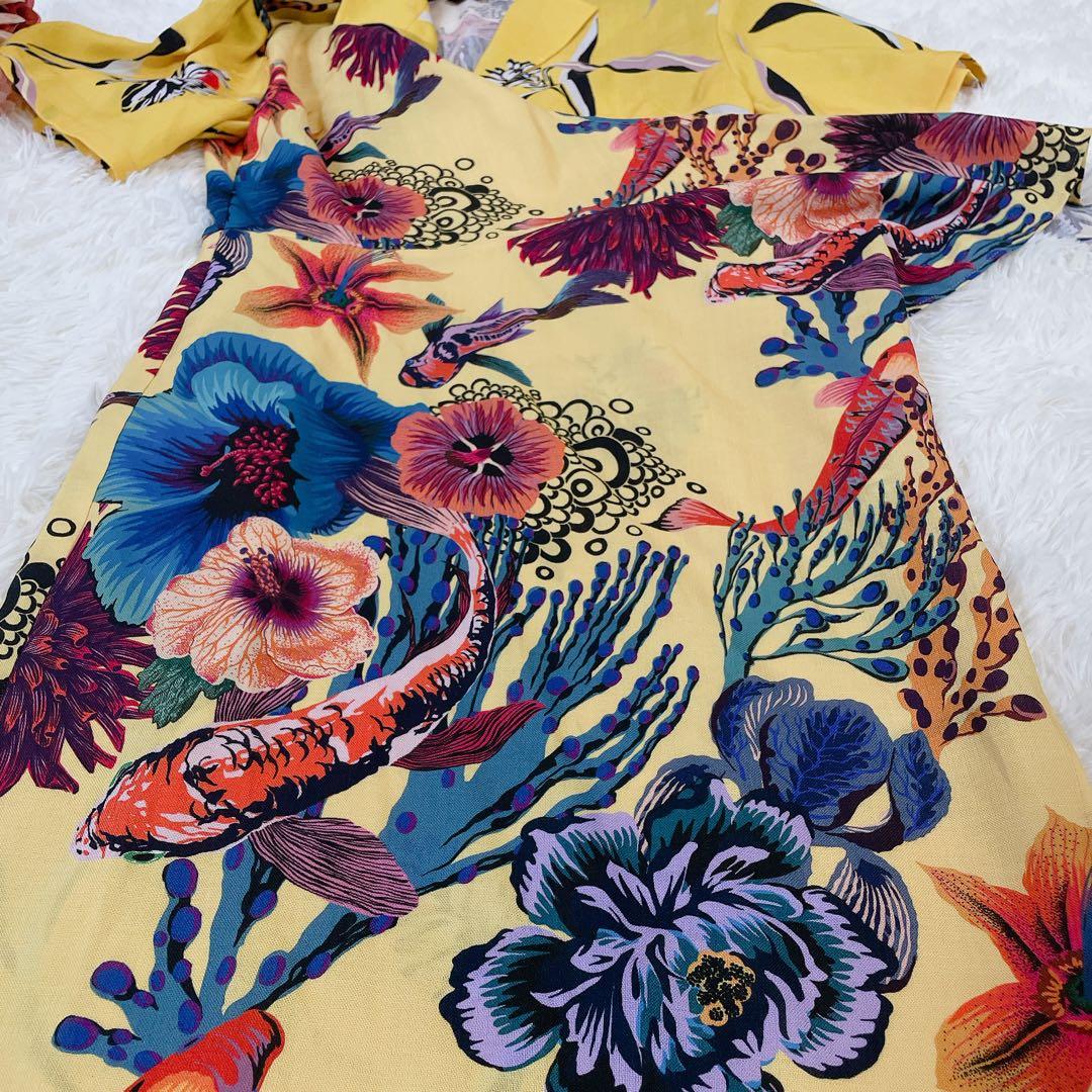 極美品　ポールスミス　ハワイアンパシフィックローズ　カシュクールワンピース