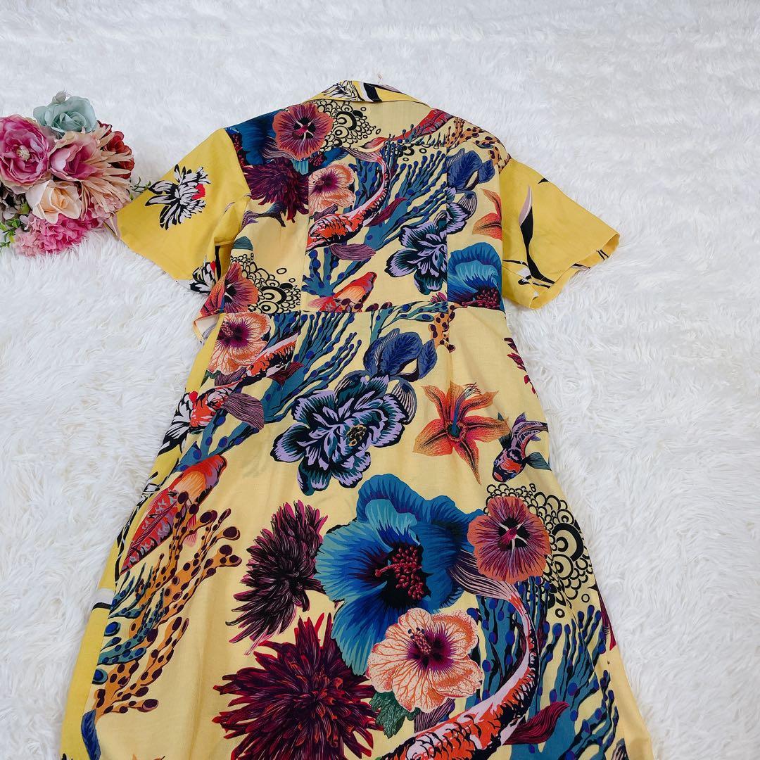 極美品　ポールスミス　ハワイアンパシフィックローズ　カシュクールワンピース