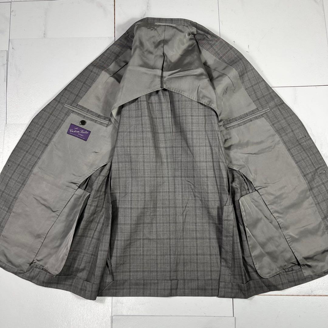 ビームスF カスタムテーラー ロロピアーナ 絹 セットアップ スーツ チェック
