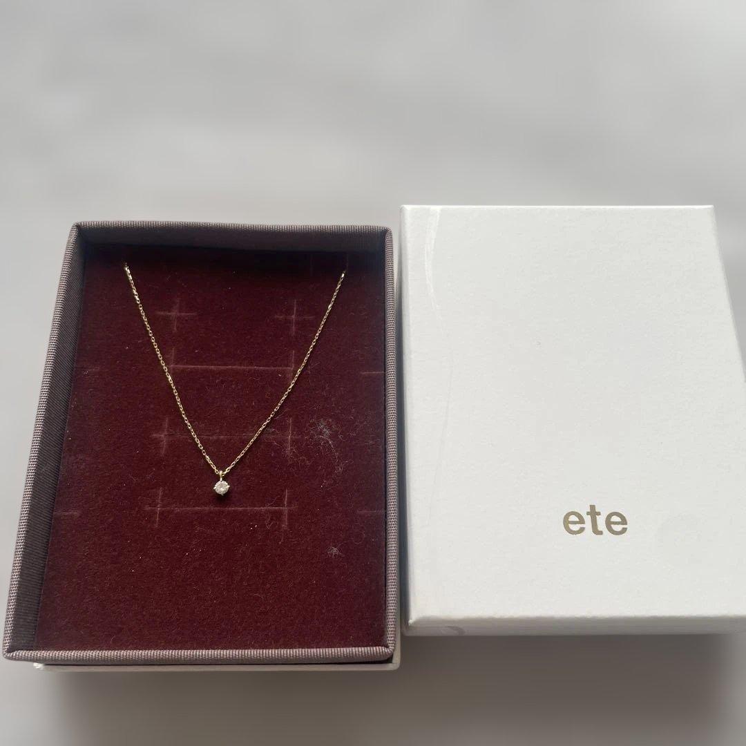 ete シンプル ゴールド ネックレス　45㎝