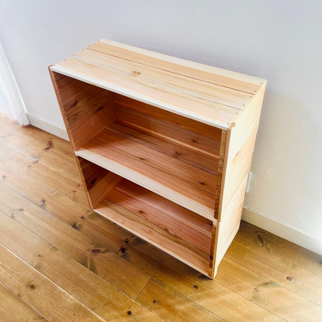 新品 りんご箱 A4 サイズ 4箱 / 収納 本棚 ラック シェルフ 棚 木製