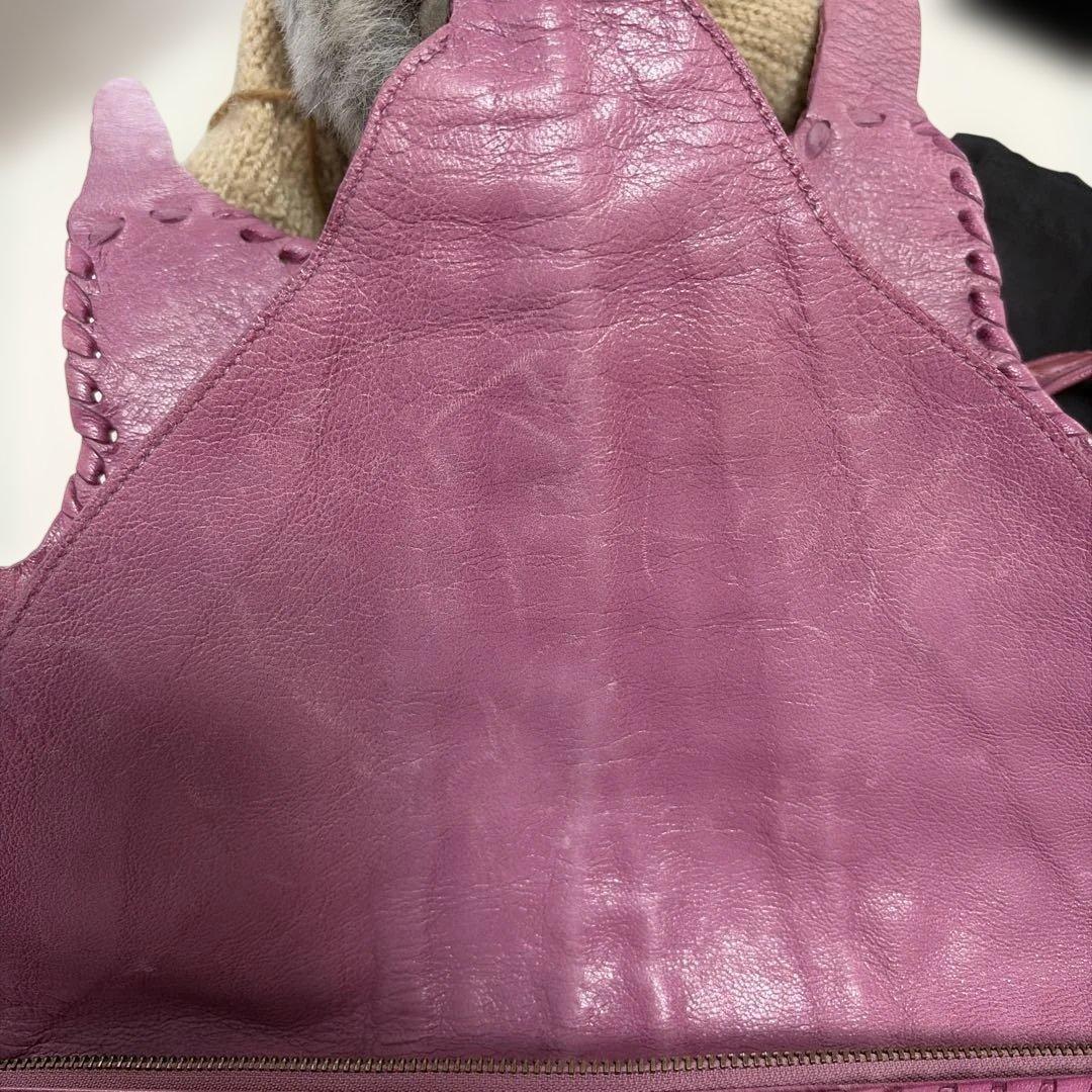 IBIZA　レザーショルダーバッグ　ワニ革被せ　美品！