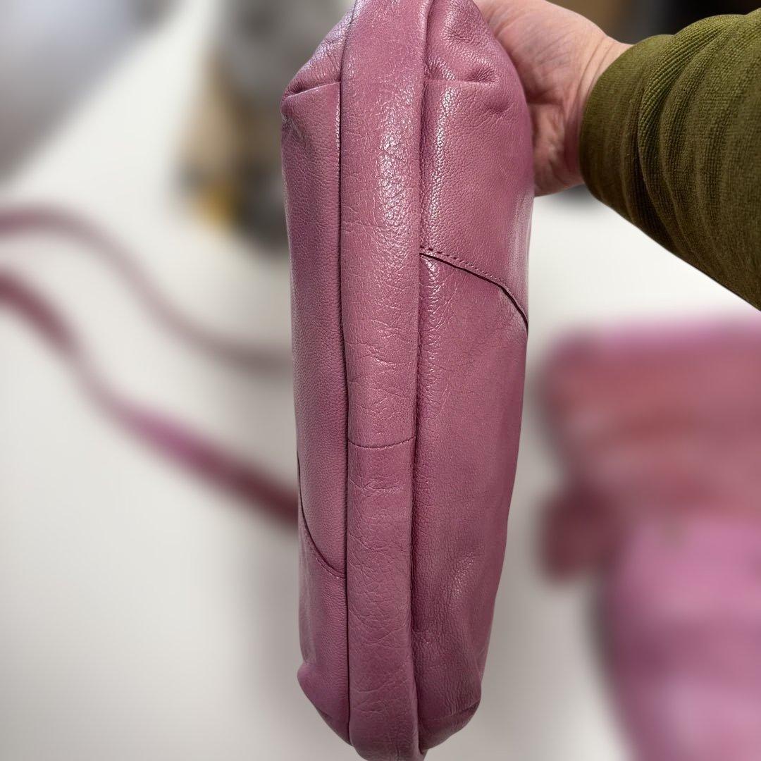 IBIZA　レザーショルダーバッグ　ワニ革被せ　美品！