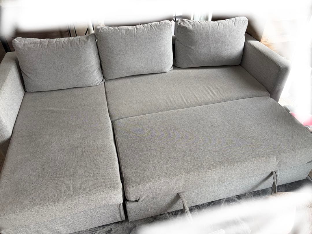 ニトリ　ノアーク　カウチソファー　3人掛け　ソファベッド　収納