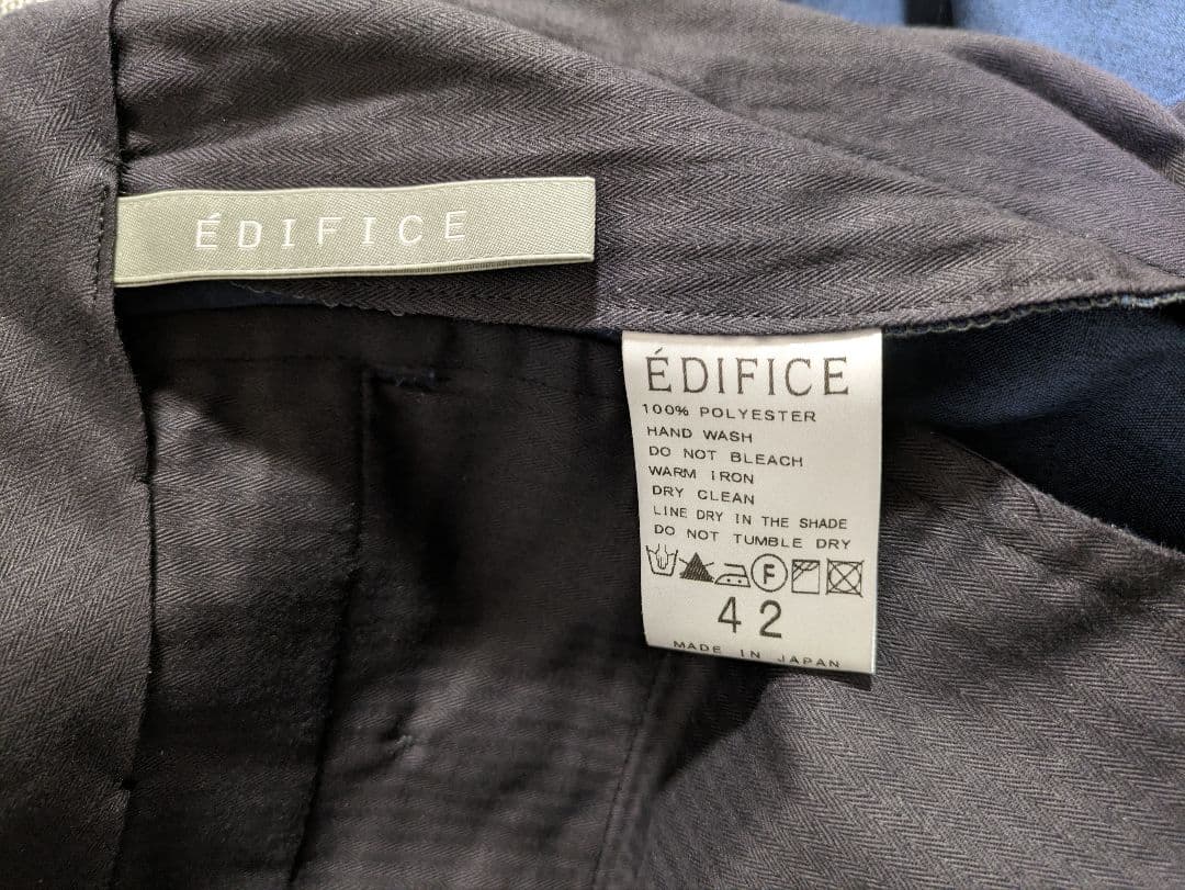 美品EDIFICEセットアップ上下　ネイビー サイズS