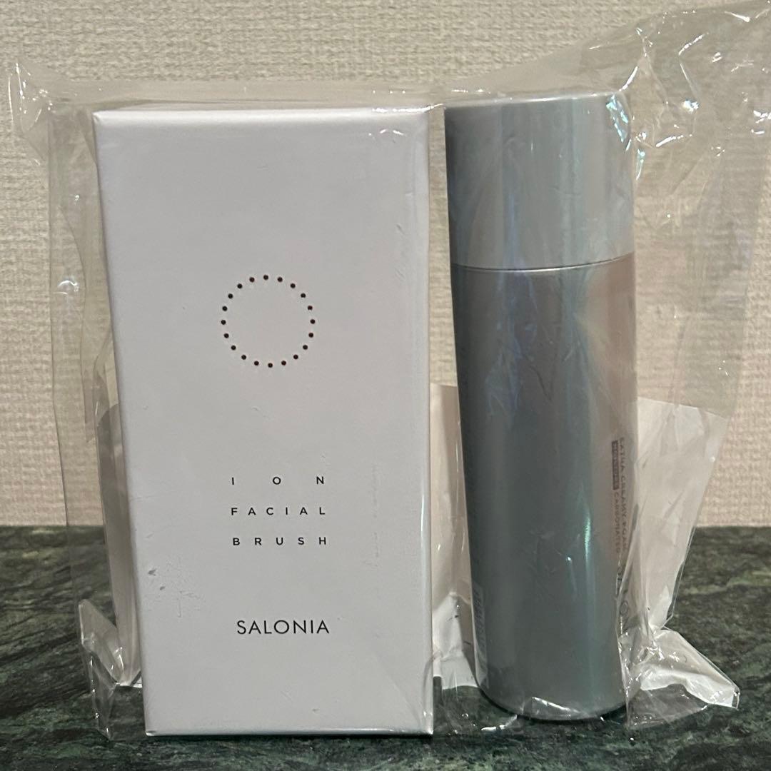 サロニア洗顔ブラシセット イオンフェイシャルブラシ＆エクストラクリーミーフォーム