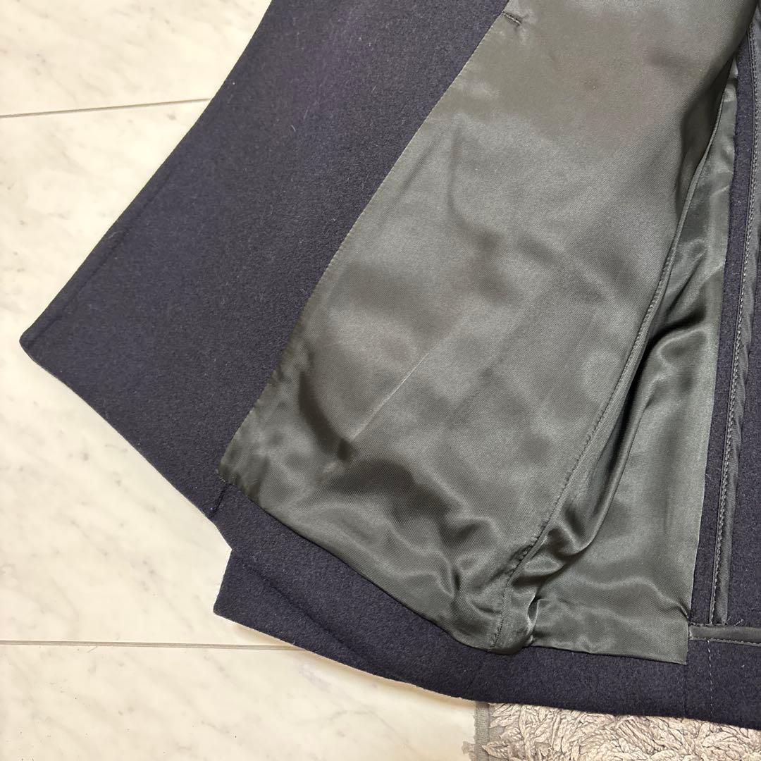 最終値下げ:ATTACHMENT カシミヤ混平二重メルトンピーコート1 ネイビー