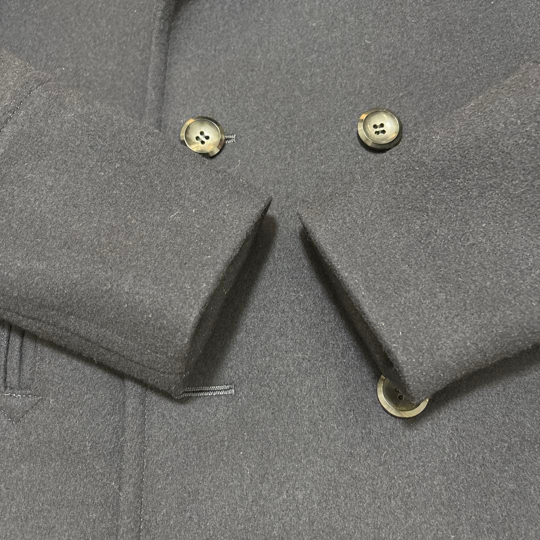 最終値下げ:ATTACHMENT カシミヤ混平二重メルトンピーコート1 ネイビー