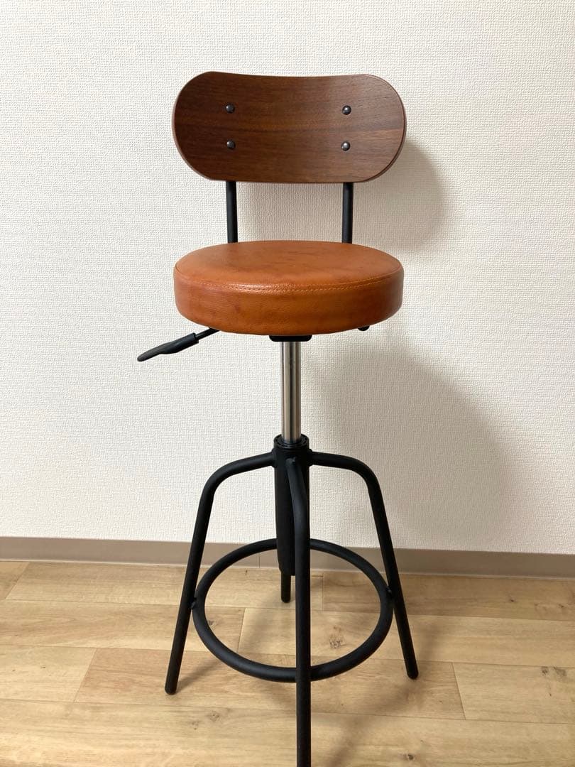 lookit TAM カウンター 2脚セット　チェア 木製 回転 座面昇降 椅子