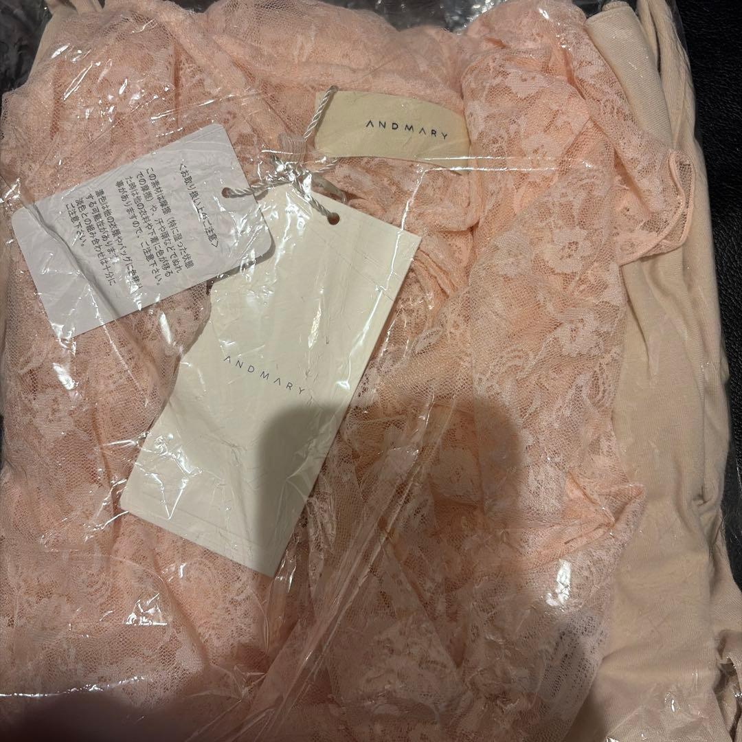 ワンピース PINK ANDMARY CEREZA LACE MINI DRESS