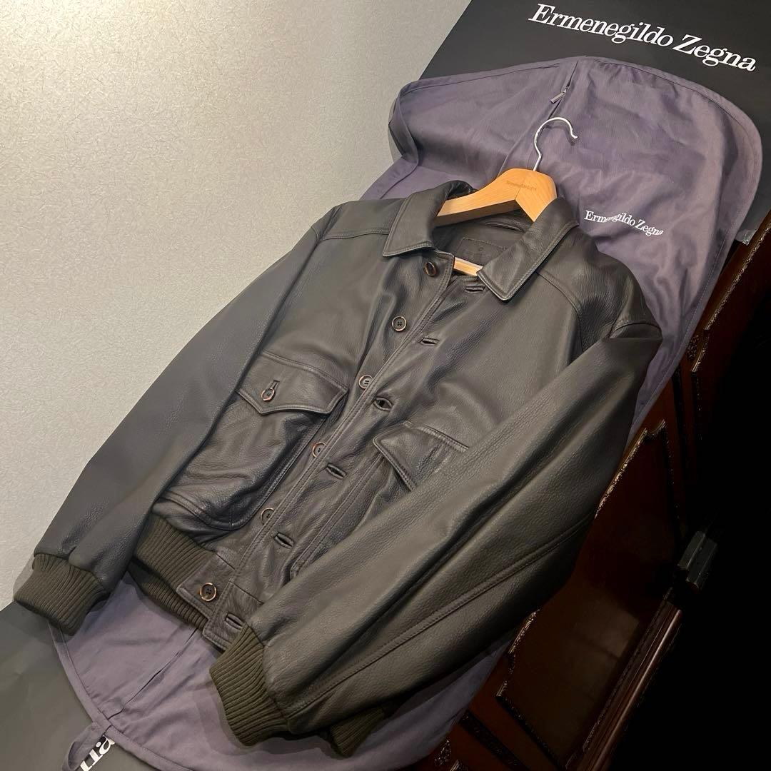 【最上級・鹿革】最高峰エルメネジルドゼニア A-2 フライトジャケットM〜L