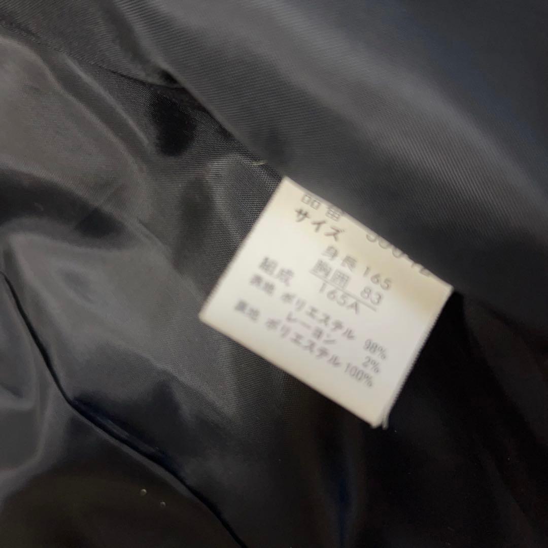 美品　ミチコロンドン　スーツセット　165cm 男の子　ブラック　ストライプ　黒