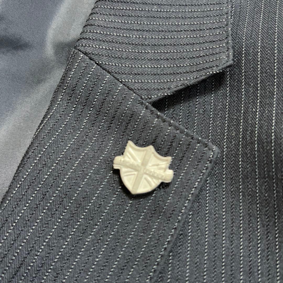 美品　ミチコロンドン　スーツセット　165cm 男の子　ブラック　ストライプ　黒