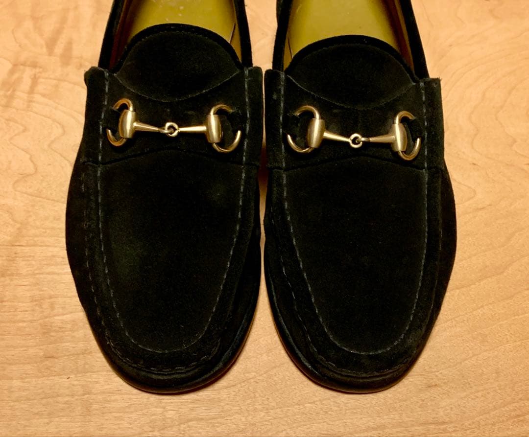 GUCCI グッチ ホースビットローファー ブラック スエード 40 1/2 E