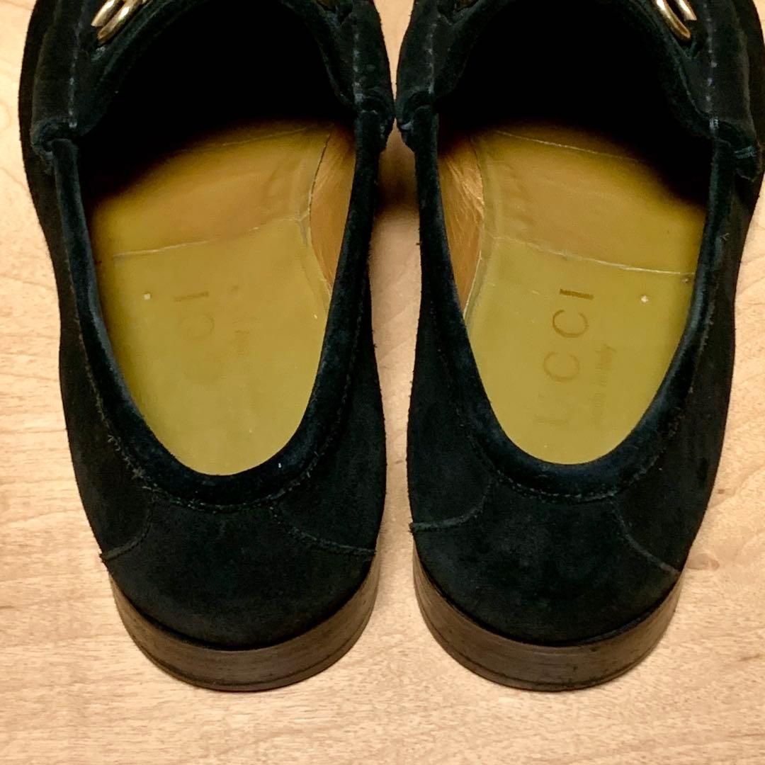 GUCCI グッチ ホースビットローファー ブラック スエード 40 1/2 E