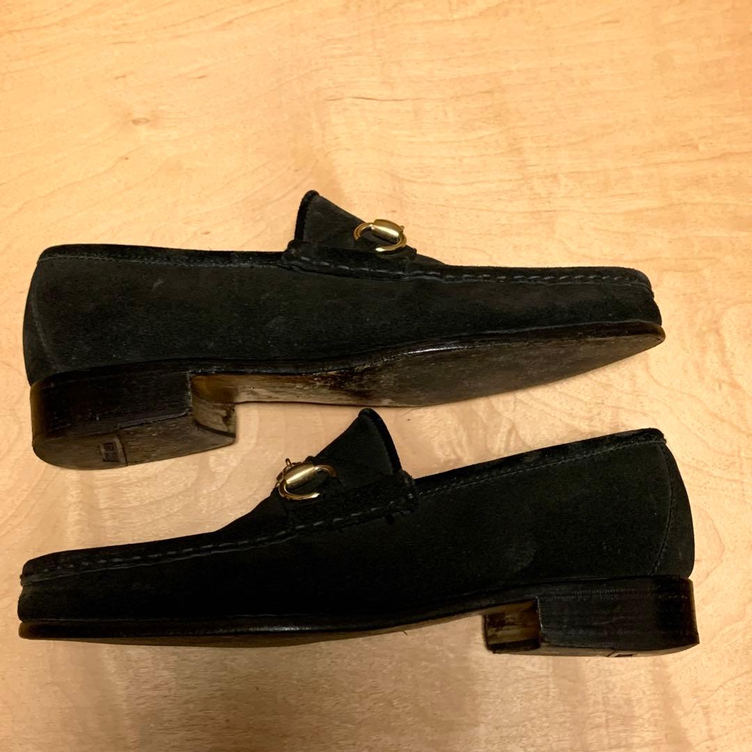 GUCCI グッチ ホースビットローファー ブラック スエード 40 1/2 E