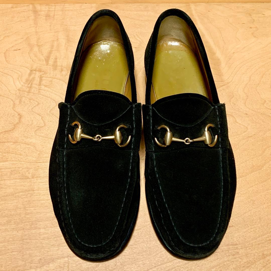 GUCCI グッチ ホースビットローファー ブラック スエード 40 1/2 E