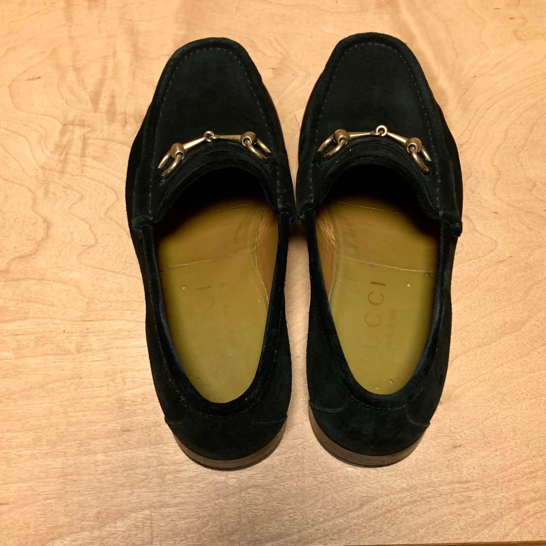 GUCCI グッチ ホースビットローファー ブラック スエード 40 1/2 E