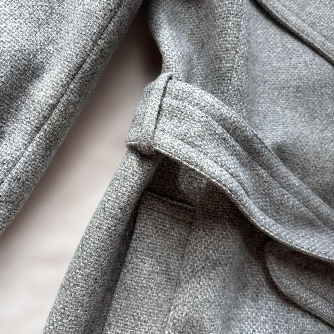 高島屋　カシミヤ100% コート　ブルーフォックス　サイズM グレー