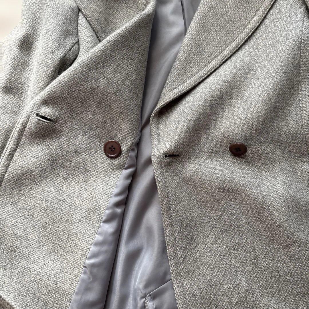 高島屋　カシミヤ100% コート　ブルーフォックス　サイズM グレー