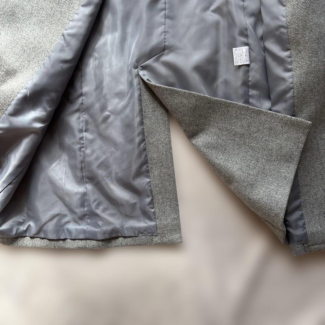 高島屋　カシミヤ100% コート　ブルーフォックス　サイズM グレー