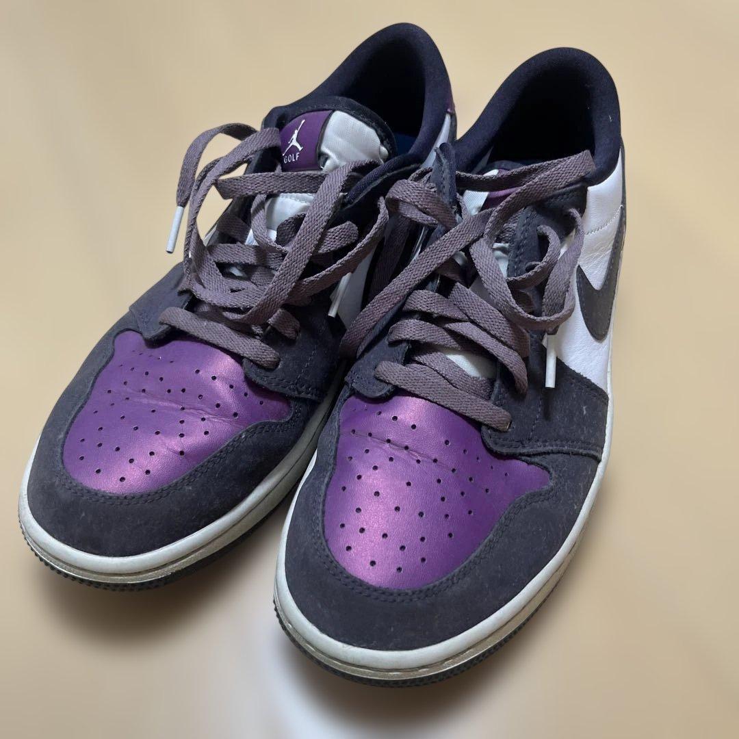 Nike Air Jordan 1 Golf パープル/グレー２８㎝　1度使用