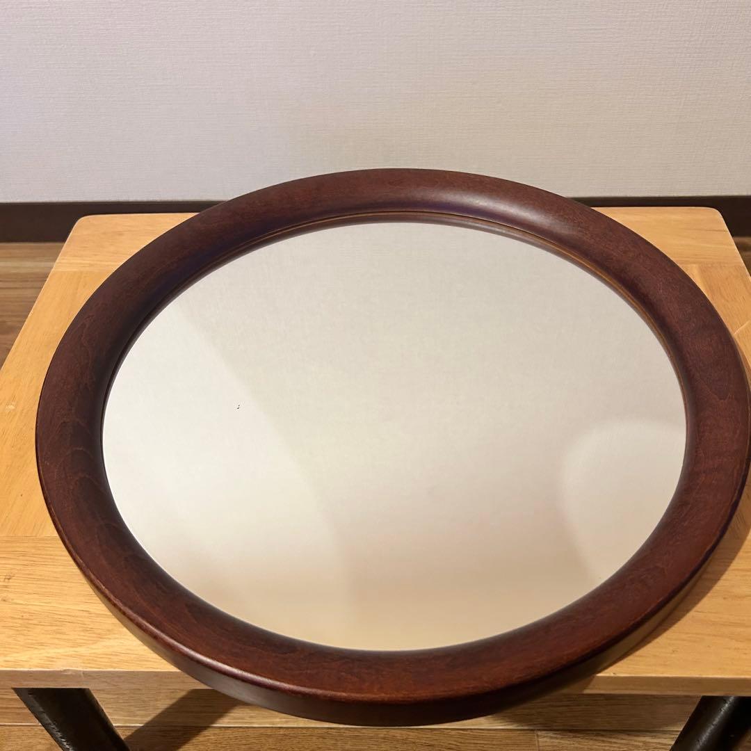 【ヴィンテージ】✴︎秋田木工✴︎ラウンドミラー✴︎ウォールミラー✴︎