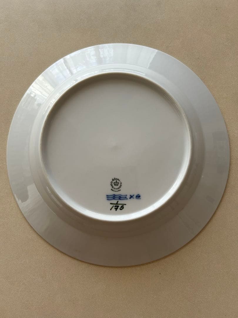 ロイヤルコペンハーゲン　ブルーフルーテッドディーププレート　25cm リム付?