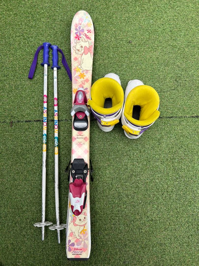 スキー３点セット　Hartスキー90cm ブーツ20cm　マリーちゃん