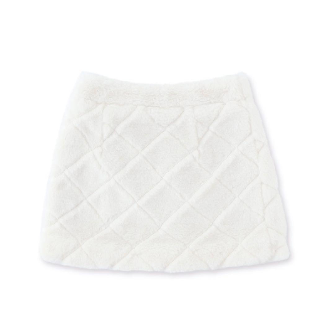 スカート M me eme Shine fake far mini skirt