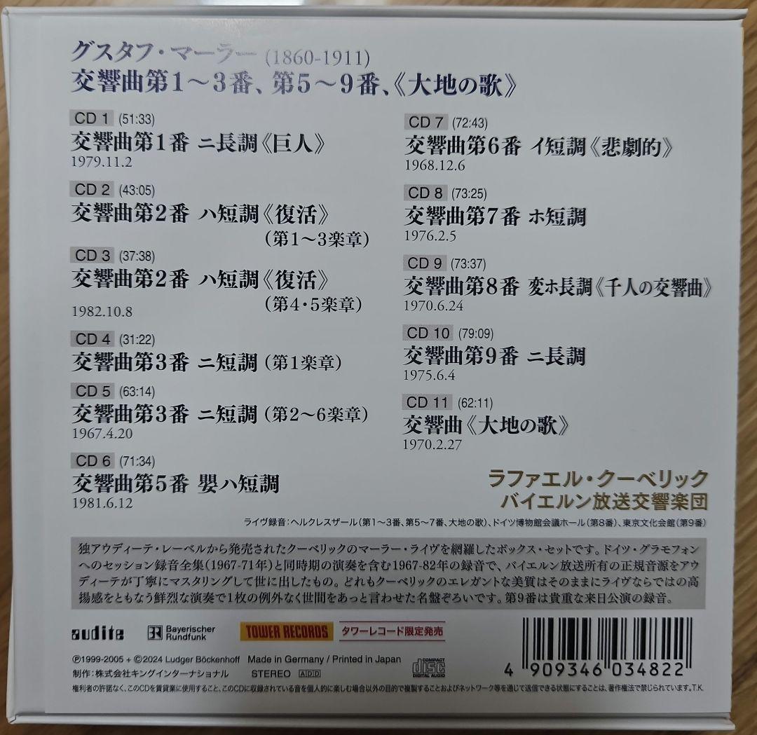 マーラー交響曲集　クーベリック・バイエルン放送交響楽団