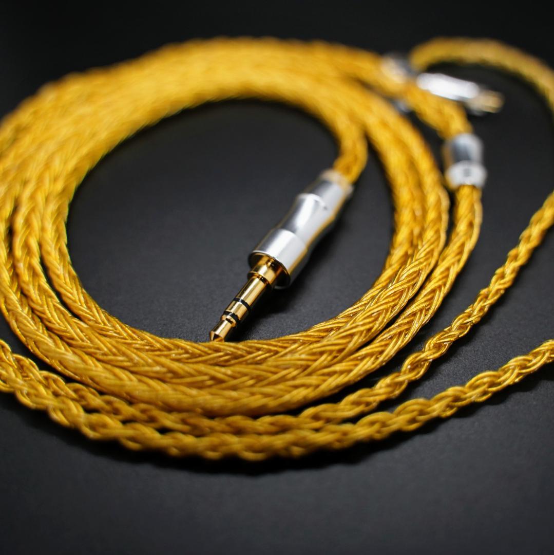 超希少!16芯 金メッキリケーブル CIEM2Pin 0.78mm/3.5mm