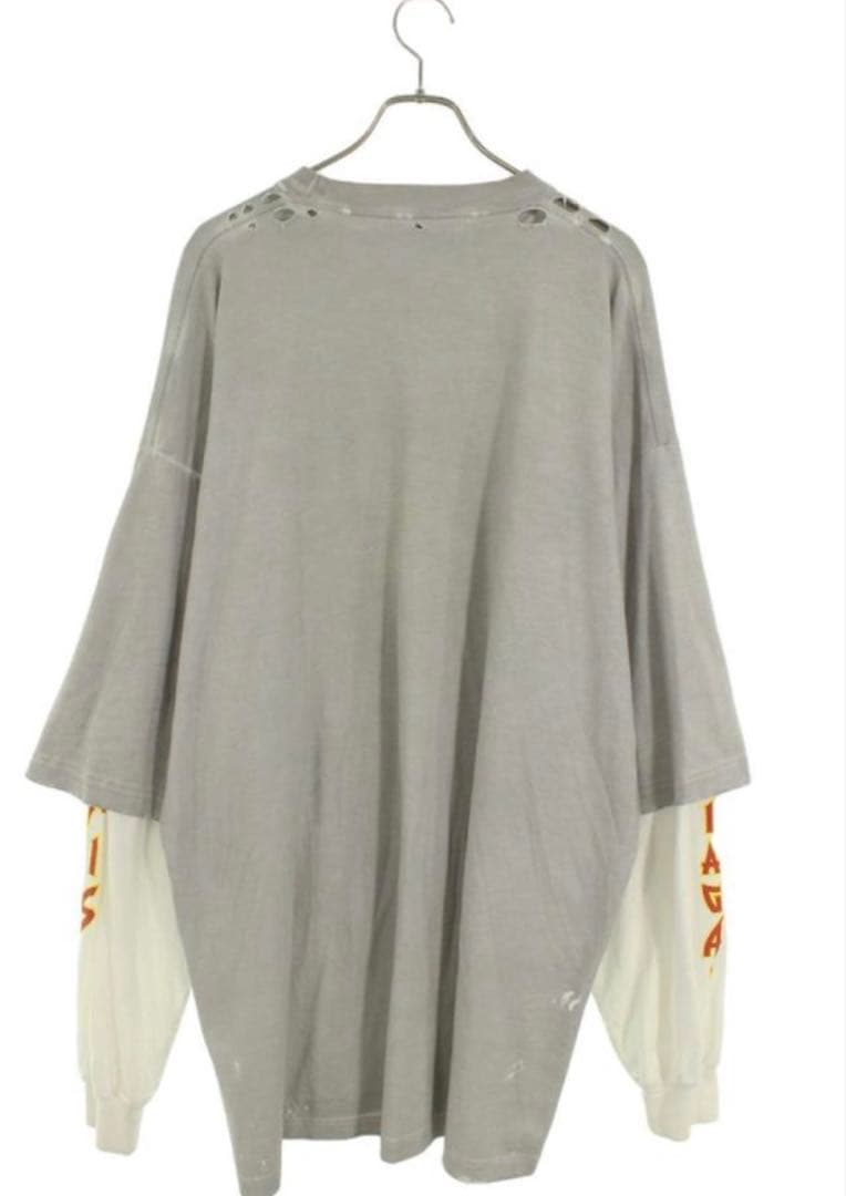 ひ*ん様 BALENCIAGA グレー ロゴ入り 長袖カットソー