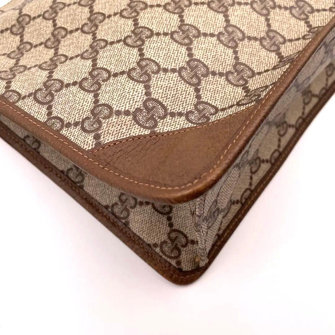 ✨美品✨ オールドグッチ GG レザー クラッチバッグ 茶色 レディース メンズ