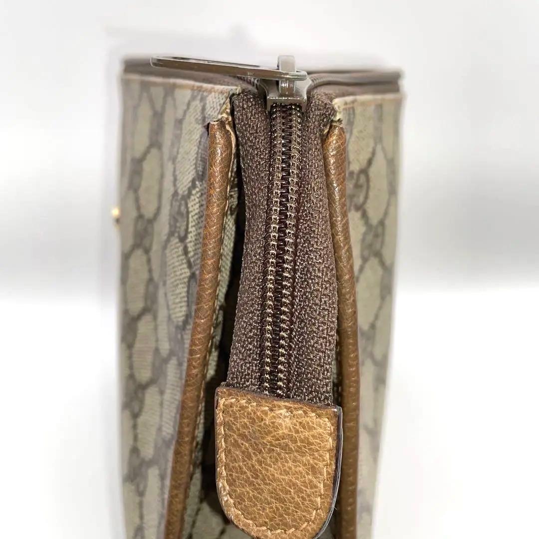 ✨美品✨ オールドグッチ GG レザー クラッチバッグ 茶色 レディース メンズ