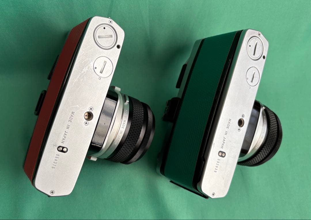 専用★OLYMPUS OM-1レッド.50mm/OM-1ライトグリーン.28mm